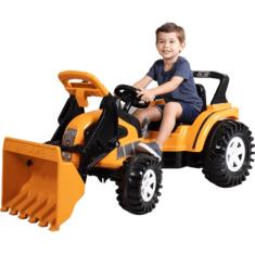 Imagem de Tratorzinho de Pedal Infantil Biemme Big Boss com Pa Amarelo
