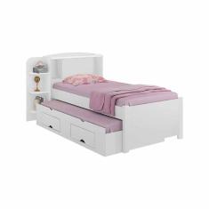 Imagem de Cama Solteiro Com Cama Auxiliar Milênio Plus D`Doro Móveis Branco