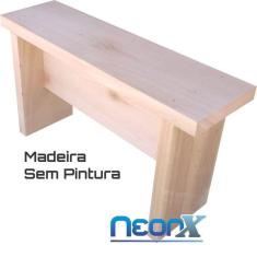 Imagem de Banco Banquinho Acampamento Ou Infantil Madeira Maci a 40x22x
