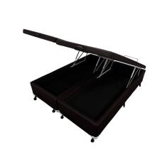 Imagem de Cama Box Baú Castor Queen Corano Preto 158x198x35cm