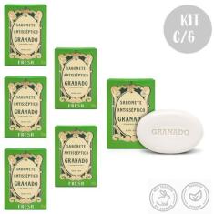 Imagem de Kit C/6 Sabonetes Em Barra Vegetal 90G Antisséptico Fresh Granado