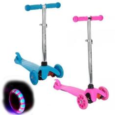 Imagem de Patinete Infantil 3 Rodas Menina Menino Spin Roller Luzes Rodinha Led