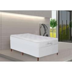 Imagem de Cama Box Solteiro Umaflex Itália com Pillow Top e Molas Ensacadas 71x96x205 cm - Branco