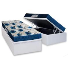 Imagem de Cama Box Baú Solteiro: Colchão Anatômico Ortobom D28 / Ep Iso 60 Super