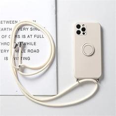 Imagem de Capa de alça de anel para iPhone 13 12 Pro Mini XS Max XR X SE 2020 7 8 Plus 11 Pro Crossbody Cord Cordão TPU Capa, Branco, Para iPhone 13 Pro Max