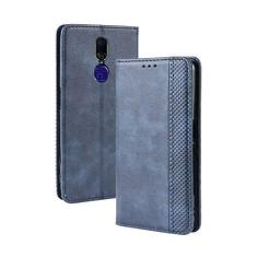 Imagem de Capa para Oppo F11, capa flip carteira de couro para Oppo F11, capa magnética retrô para celular, capa carteira de telefone com compartimentos para cartões