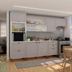 Imagem de Cozinha Modulada Cristal 330cm Provençal Completa 100% Mdf - Genialfle