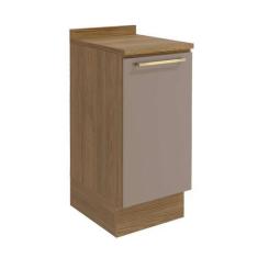 Imagem de Balcão De Cozinha Com Tampo Botanic 1 Pt Fendi E Nogueira - Kappesberg