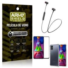 Imagem de Fone Bluetooth HS-615 Samsung M51 + Capinha Anti Impacto + Película 3D