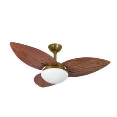 Imagem de Ventilador De Teto Infinity Lótus Verde Fumê 3 Pás Imbuia 220V+Control