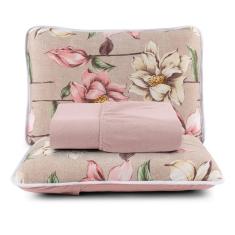 Imagem de Jogo de Cama 100% Algodão Casal Padrão Rosê 3 pcs Estampado