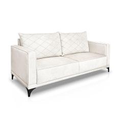 Imagem de Sofá 3 Lugares Eros Linho Bouclê Off White 180 cm