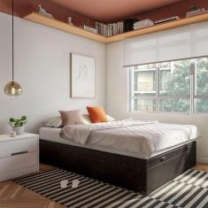 Imagem de base para cama box casal madeleine com baú (47x138x188) preta