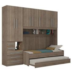 Imagem de Quarto de Solteiro sem as Camas com Guarda-Roupa 1326SE Castanho - Móv