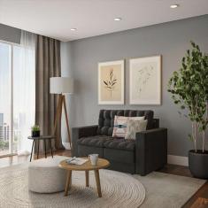 Imagem de Sofá 2 Lugares Retrátil Erfurt Suede Grafite 140 cm - Mobly