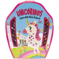 Imagem de Livro - Livro-Kit Para Colorir: Unicórnios