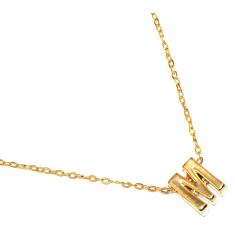 Imagem de Colar Cordão Minha Inicial Letra M lembrancinha Folheado 18k