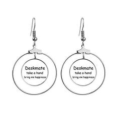 Imagem de Brincos Deskmate Take A Hand Bring Me Happiness com argola e argola