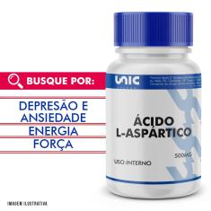 Imagem de Ácido L- Aspártico 500Mg 60 Cápsulas