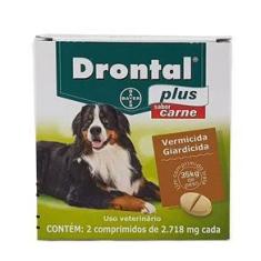 Imagem de Drontal Plus Carne Cães 35kg 2 Comprimidos Bayer