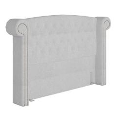 Imagem de Cabeceira Cama Box King 195cm Provença P02 Bouclé Branco - Mpozenato