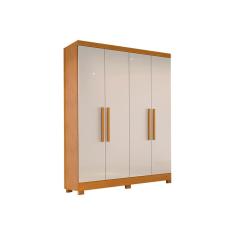 Imagem de Guarda Roupa Solteiro 4 Portas E 2 Gavetas Sergipe Naturale Off White Bianchi