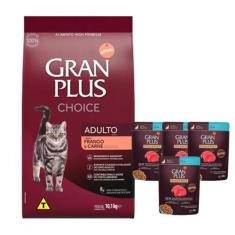 Imagem de Ração Gran Plus Gatos Choice Frango E Carne - 10,1Kg + Supresa - Granp