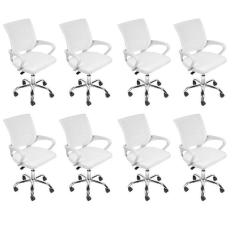 Imagem de Kit 8 Cadeiras para Escritório Diretor Tela Mesh Tok 3310 Branco