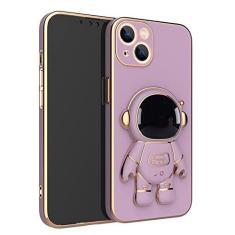 Imagem de Para iphone 14 capa de astronauta galvanizada capa dobrável para iphone 13 12 11 pro max mini xr xs max capa para iphone14, roxo, para iphone 11pro max