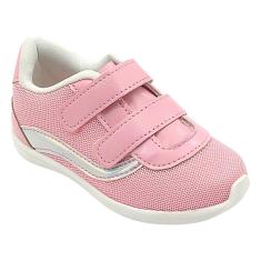 Imagem de Tênis Infantil Feminino Pé com Pé Calce Fácil Rosa Menina-Feminino