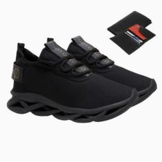 Imagem de Tênis Masculino Esporte Cardaço Academia Corrida Leve Dia a Dia + Carteira-Masculino