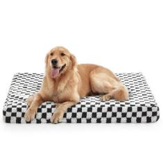 Imagem de Cama para cães JOEJOY XL ortopédica com capa removível lavável cinza