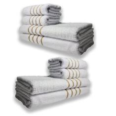 Imagem de 2 Jogos De 4 Toalhas 4 Banho 4 Rosto100% Algodão Branco