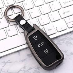 Imagem de Capa de chaveiro de carro Smart Zinc Alloy Case, apto para audi a3 8p 8v a4 b7 b8 b5 b9 a5 a1 q7 q5 a6 4f c5 c6 c7 c4 tt, chave de carro ABS Smart Car Key Fob