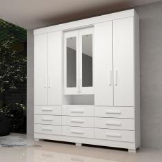 Imagem de Guarda-Roupa Casal Bolívia Com Espelho 6 Portas (9 Gavetas) Linhamobília