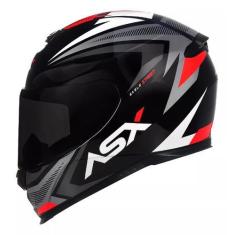 Imagem de Capacete Asx Eagle Street Brilho Preto Grafite Branco Moto