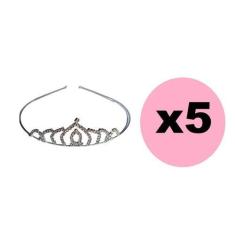 Imagem de kit 5 Coroas Tiaras Strass Infantil Menina Princesa Fantasia - Lynx pr