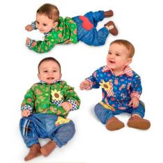 Imagem de Conjunto Fantasia Festa Junina Bebê Masculino Camisa e Calça - Fantasi