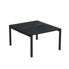 Imagem de Mesa Plataforma Dupla com Pé de Aço para Coworking 110X140/2P PDC11/14/2P Preto