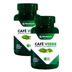 Imagem de 2X Extrato Café Verde 60 Caps. 500Mg- Termogênico Natural - Natunéctar