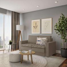 Imagem de sofá 3 lugares retrátil nion suede bege 180 cm