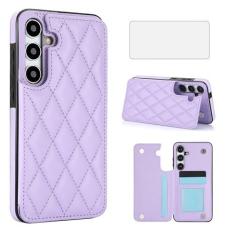 Imagem de Asuwish Capa de telefone para Samsung Galaxy S24 5G Capa carteira com protetor de tela de vidro temperado e suporte de cartão de crédito RFID de couro com compartimento para suporte, acessórios