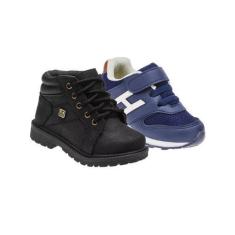 Imagem de Tênis Infantil Menino, Bota menino - Kit 2 Pares Tam 20 ao 35 - sapati