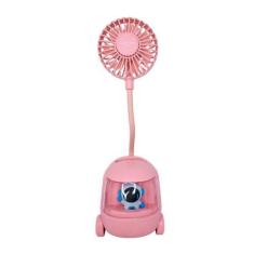 Imagem de Mini Ventilador 2 Velocidades Recarregável Com Base Para Colar Lápis C