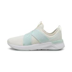 Imagem de PUMA Tênis feminino Softride Harli Slip on Cross Trainer, Branco quente, azul pacífico, 40