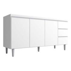 Imagem de Balcão Armário Gabinete Para Pia Andreia S/Tampo 150cm 3 Portas 3 Gave