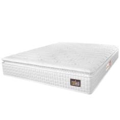 Imagem de Colchão Casal Queen Espuma D33 Pillow Top Van Gogh 158x198x29cm Branco Hellen - Suporta Até 120 Kg Por Pessoa Branco