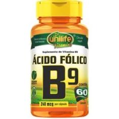 Imagem de Vitamina B9 Ácido Fólico 500mg 60 Caps Vegano Unilife