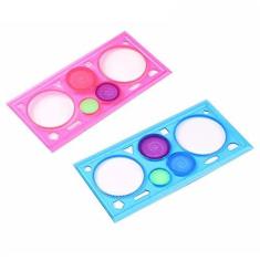 Imagem de Régua geométrica de plástico, modelo de quebra-cabeça em espiral, ferramentas de desenho, brinquedo educacional, fornecimento de papelaria para crianças e estudantes