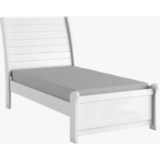 Imagem de Cama Solteiro estrutura em mdf design moderno - Siena-Branco - Bianchi Móveis